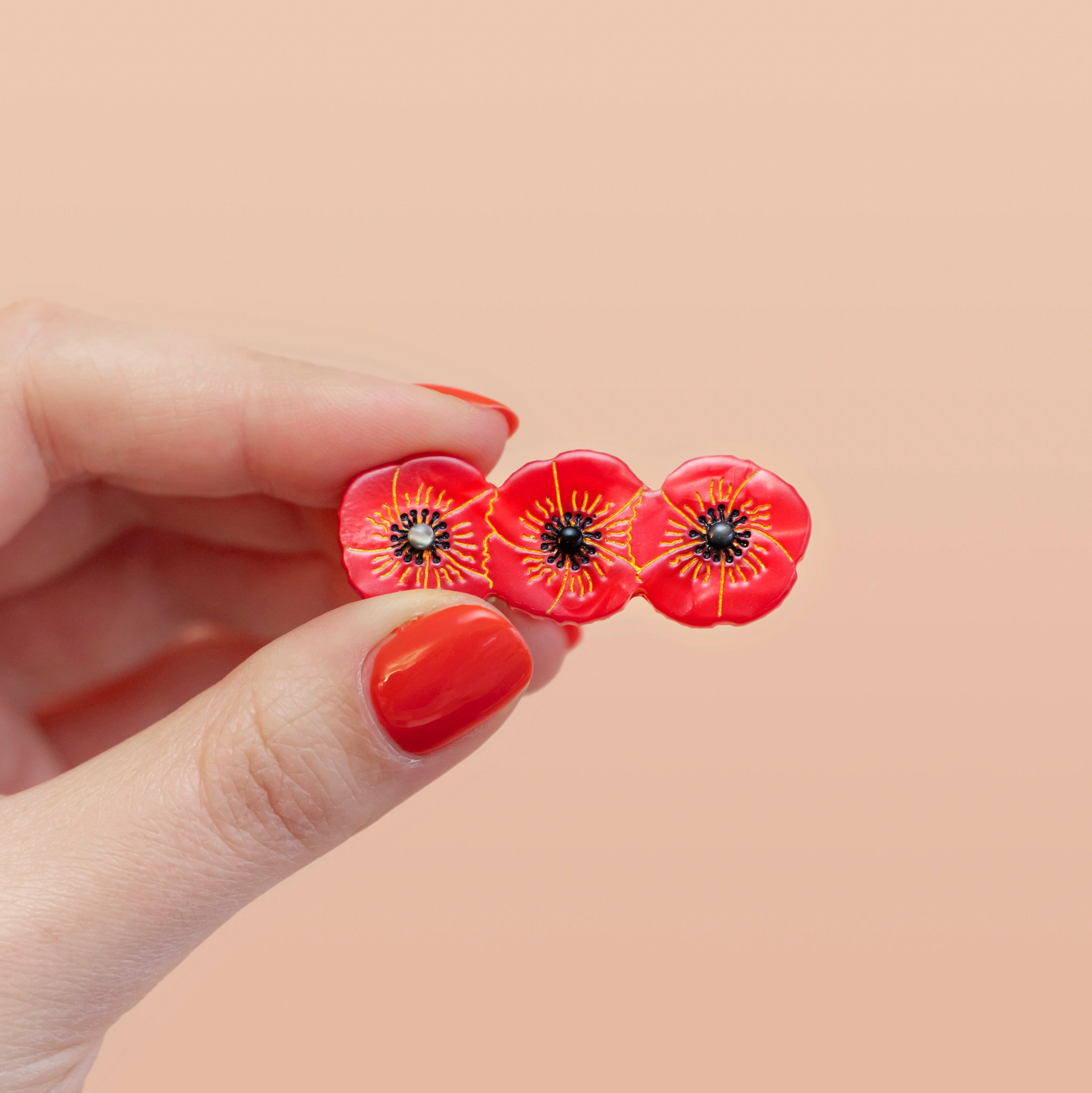 Barrette Coquelicot