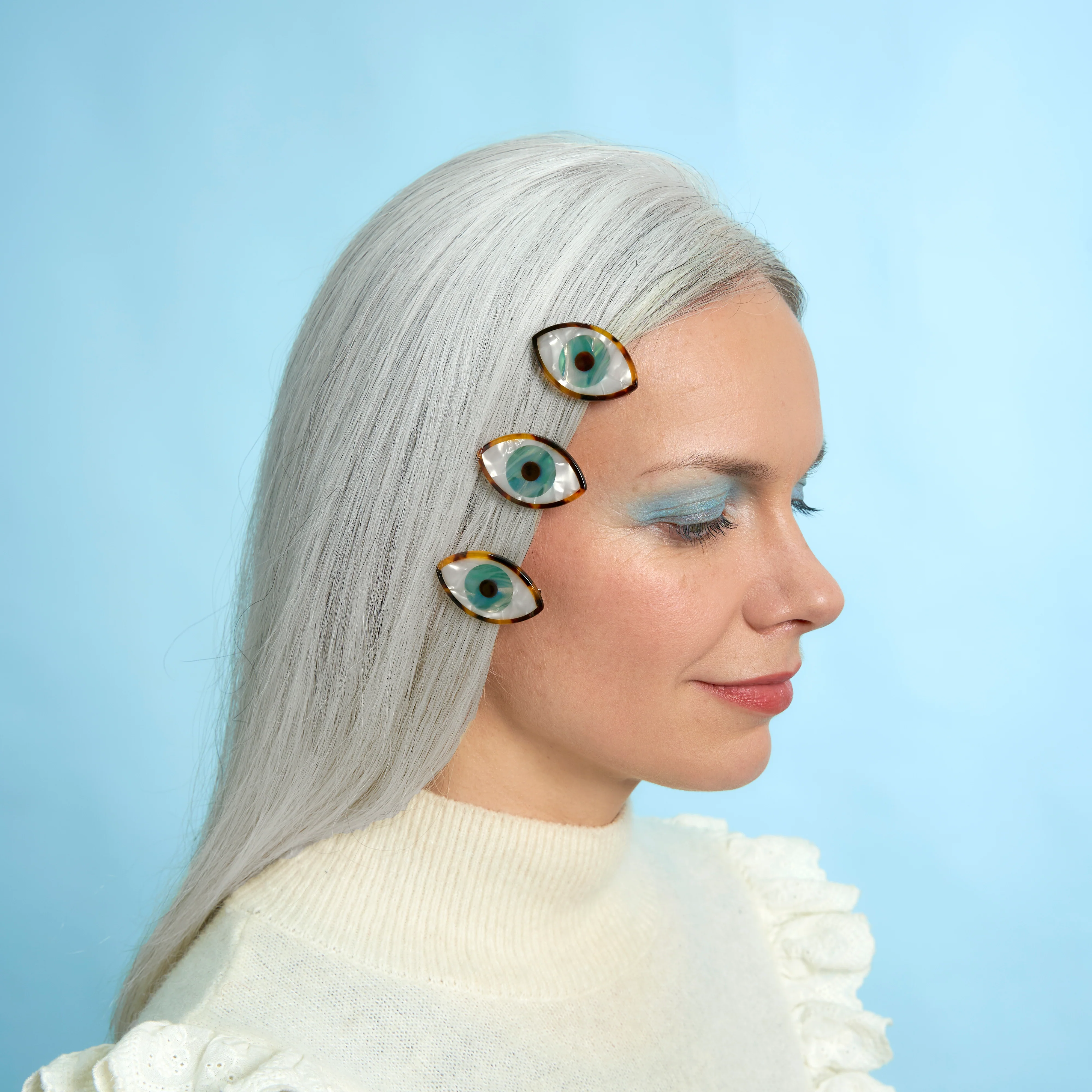 Barrette Oeil - Bleu - Image 2