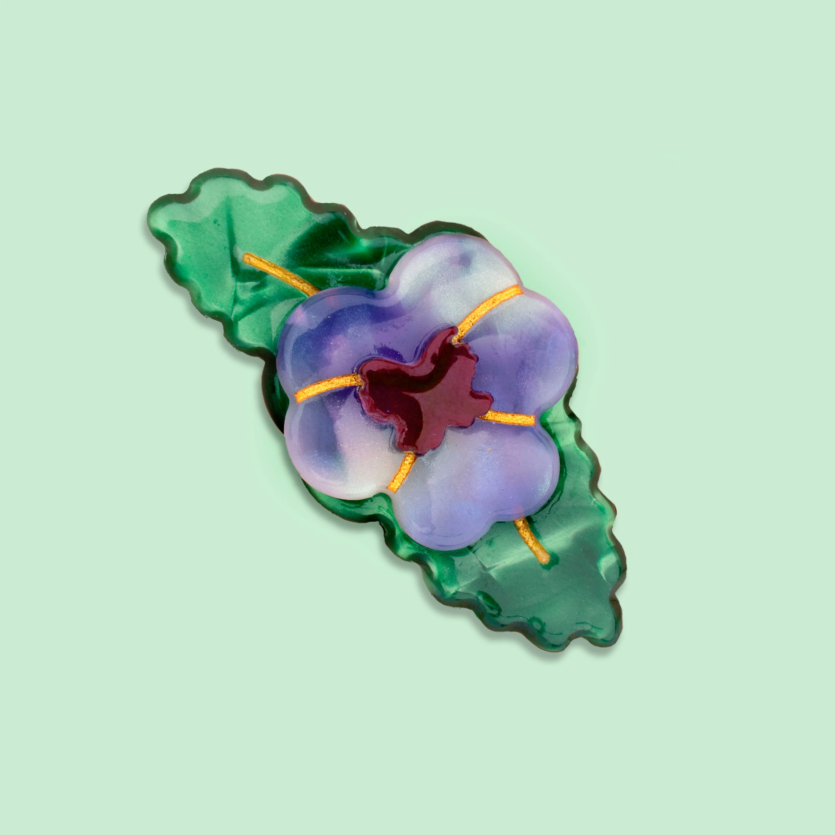 Barrette Pensée Mauve - Image 3