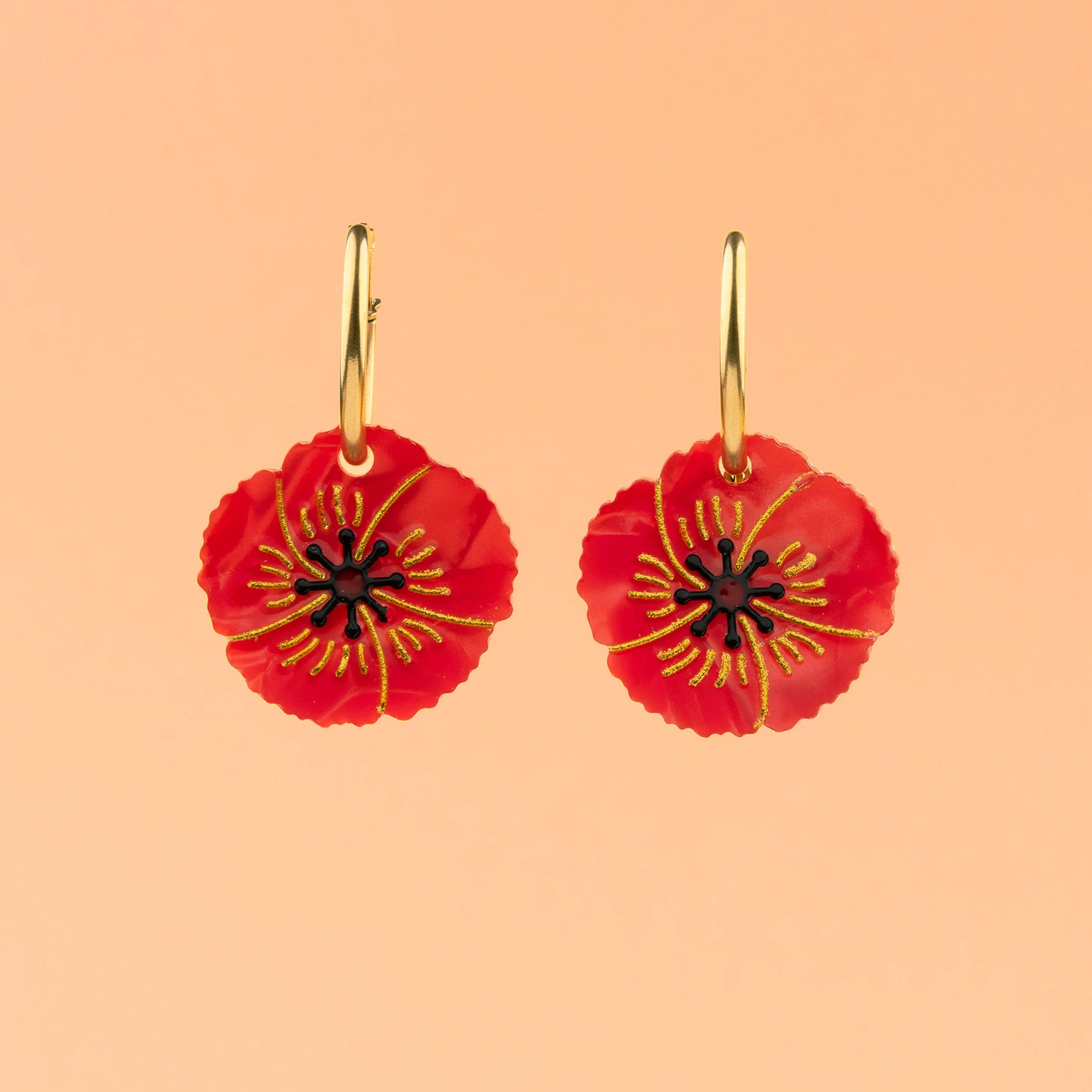 Boucles d'oreilles Coquelicot