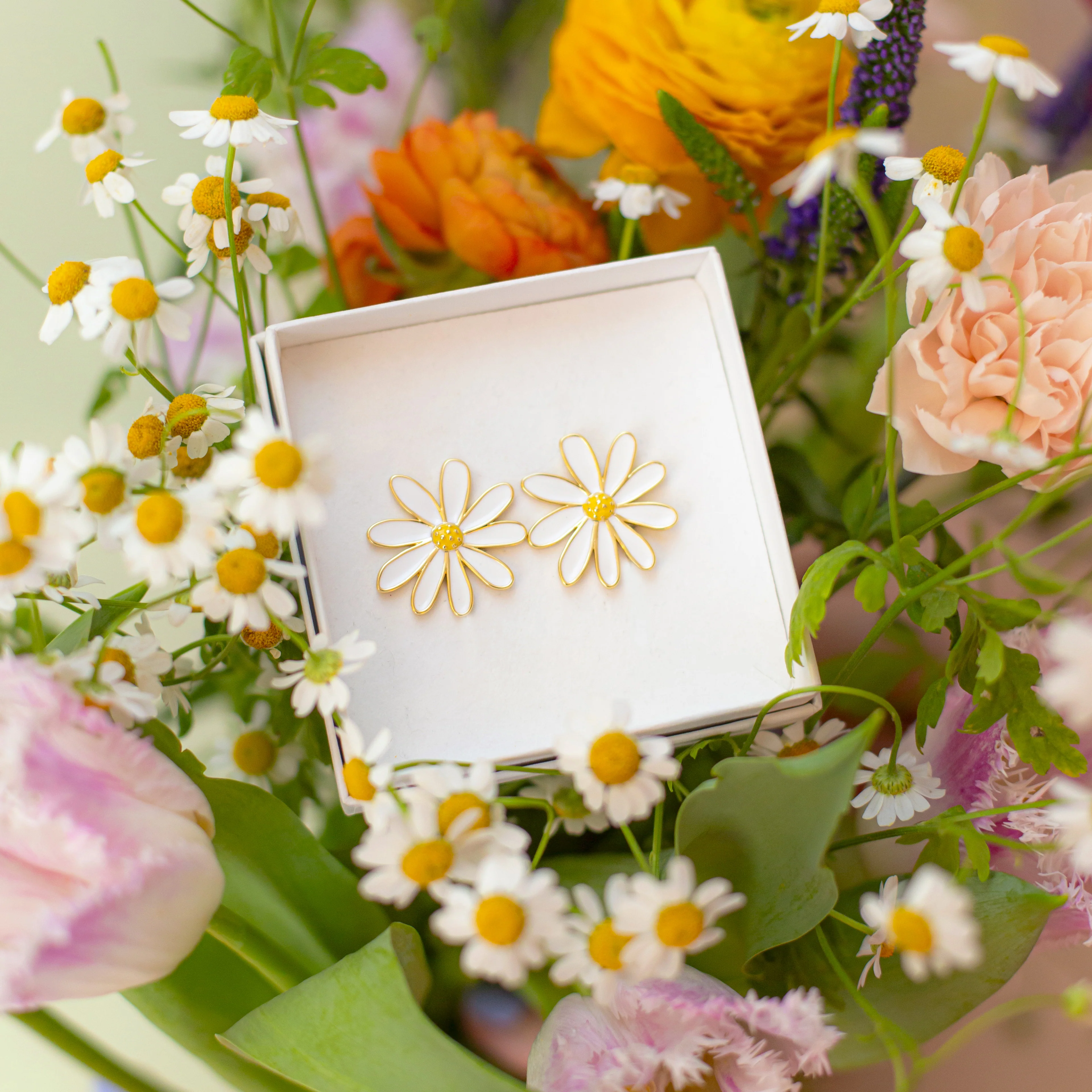 Boucles d'oreilles Marguerite - Image 4