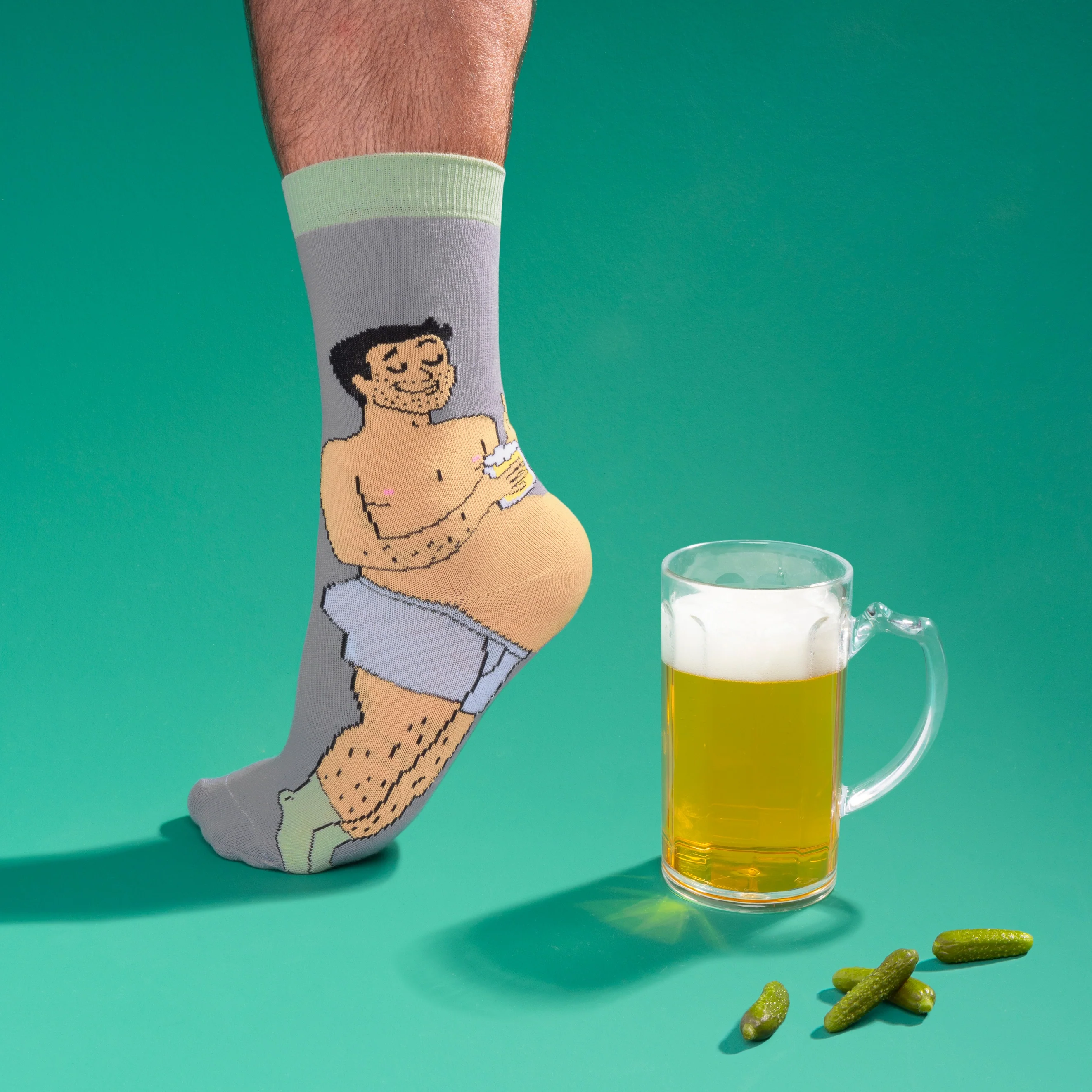 Chaussettes Bidon Bière - Blanc - Image 3