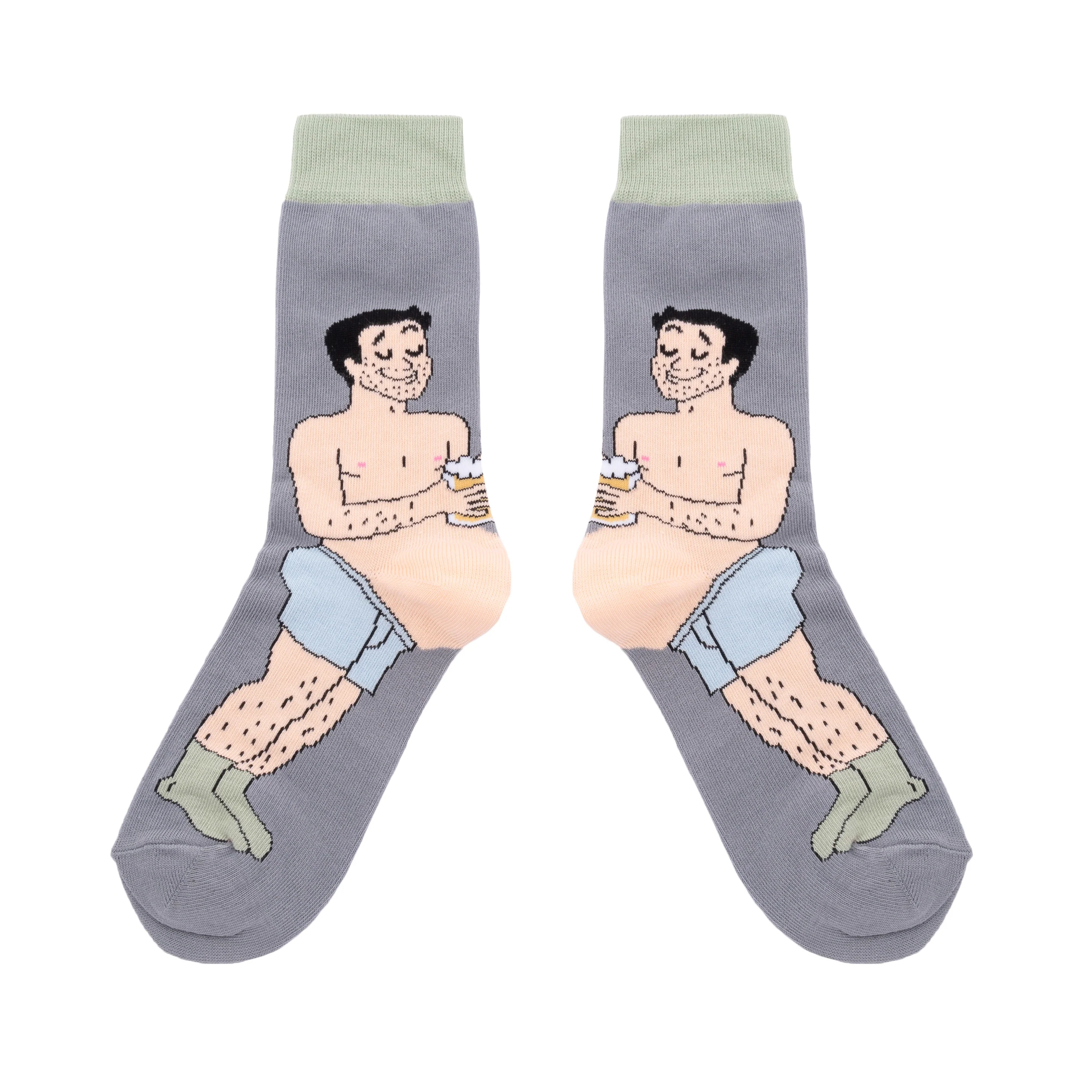 Chaussettes Bidon Bière - Blanc - Image 6