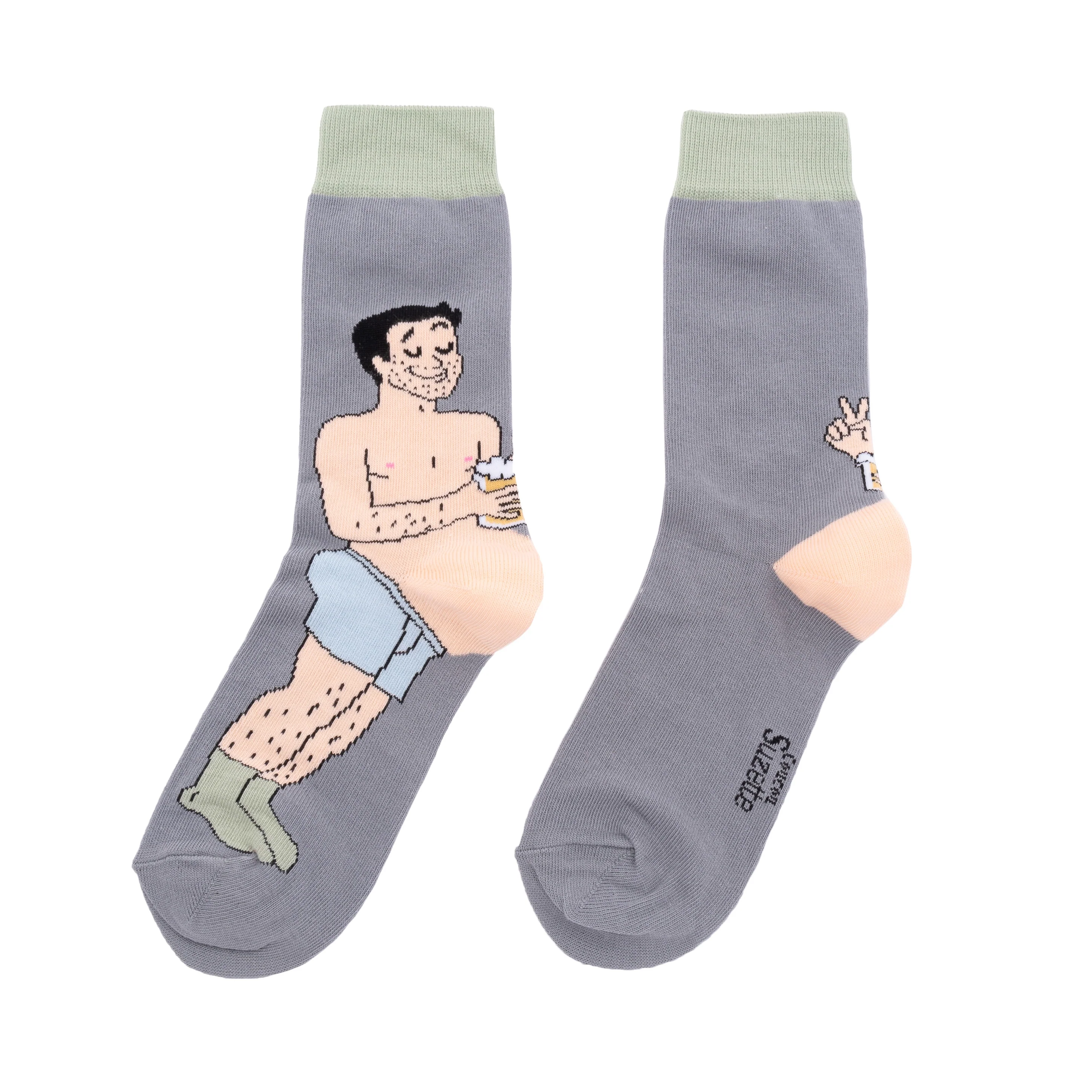 Chaussettes Bidon Bière - Blanc - Image 7