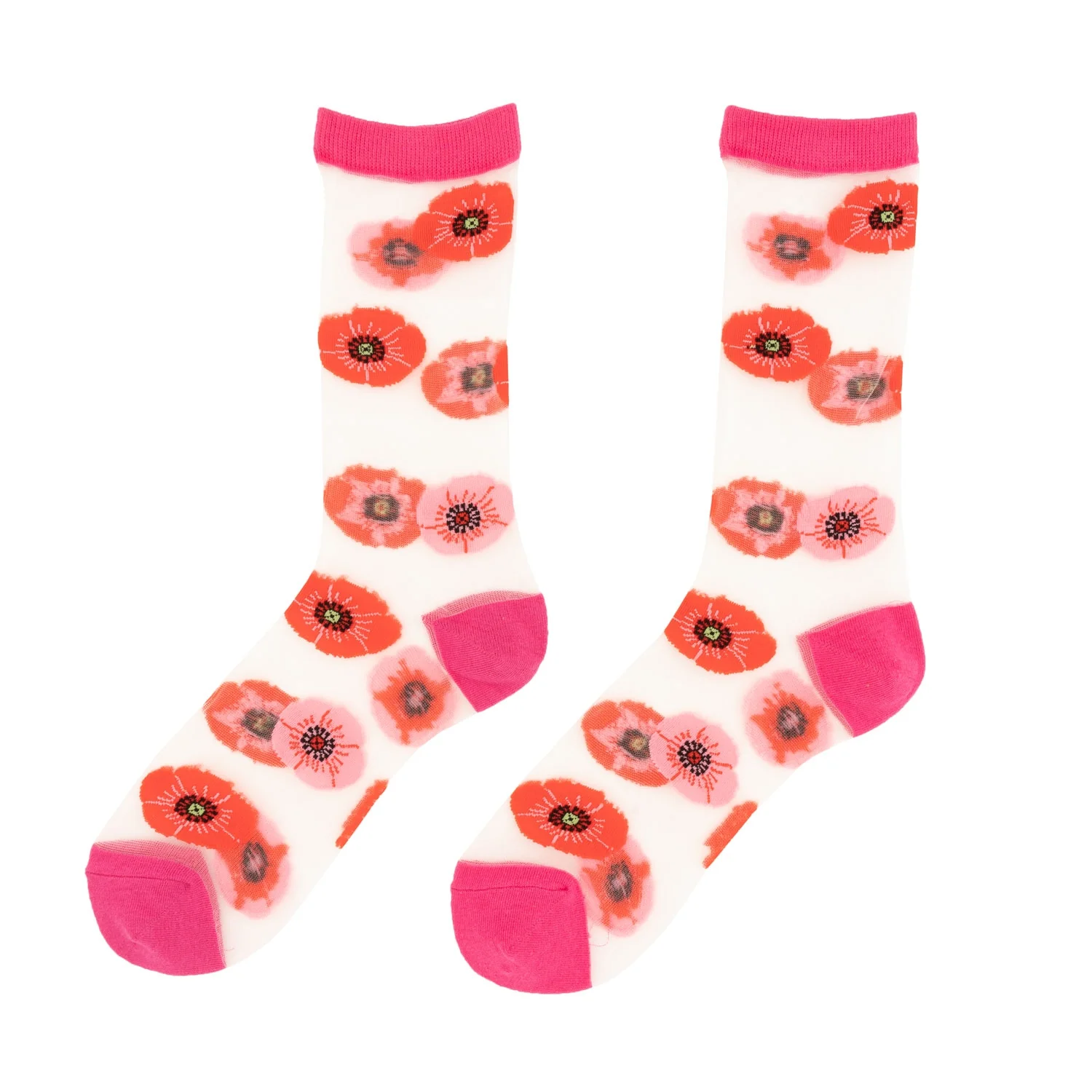 Chaussettes transparentes Coquelicot - Image 6