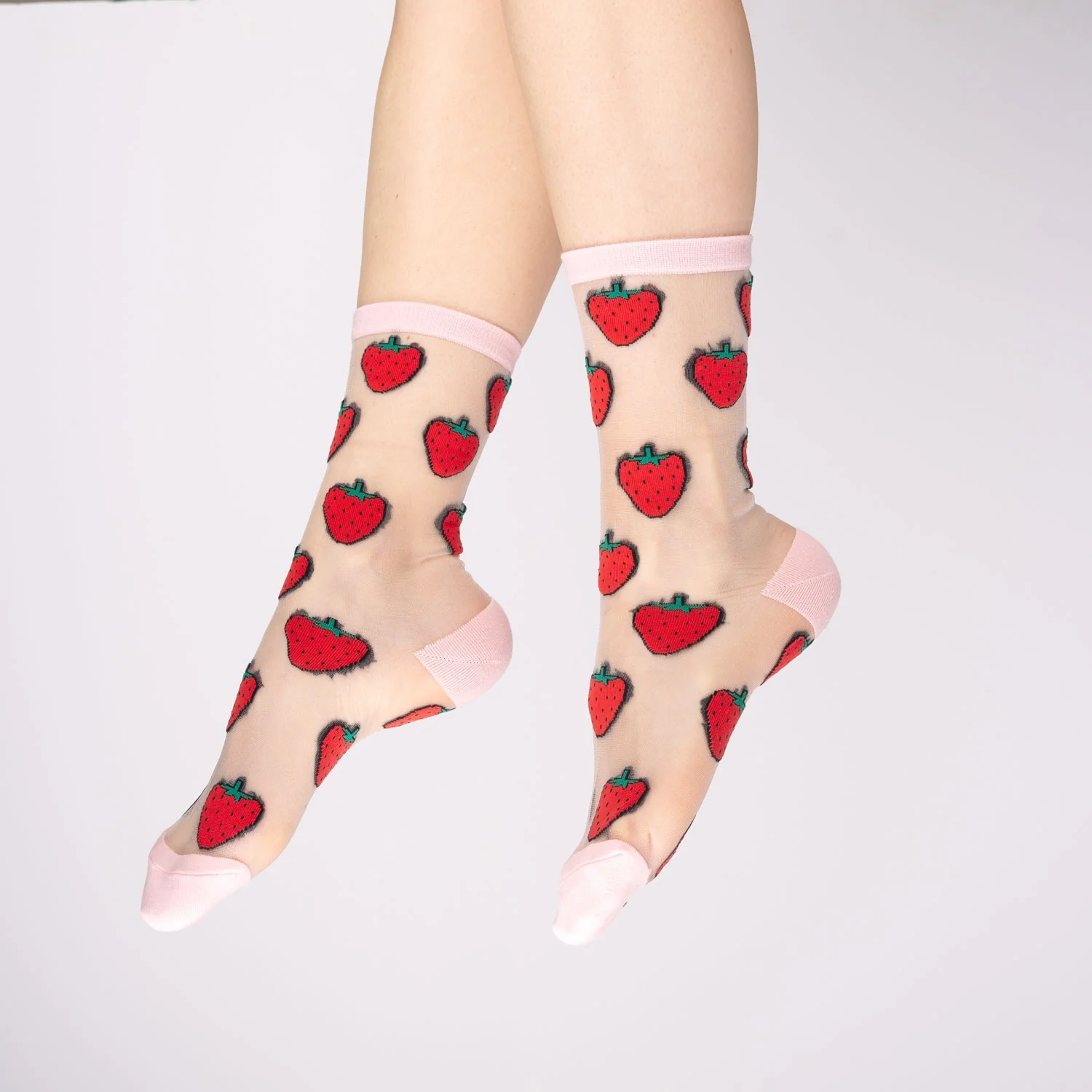 Chaussettes transparentes Fraise - Image 3