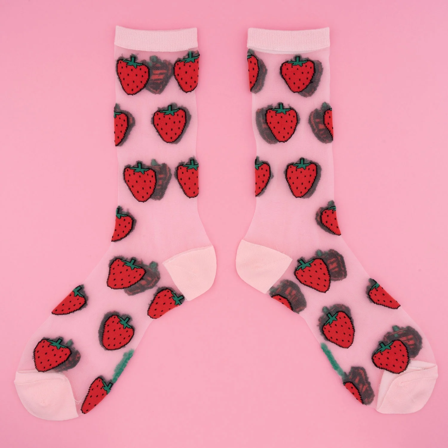 Chaussettes transparentes Fraise - Image 4