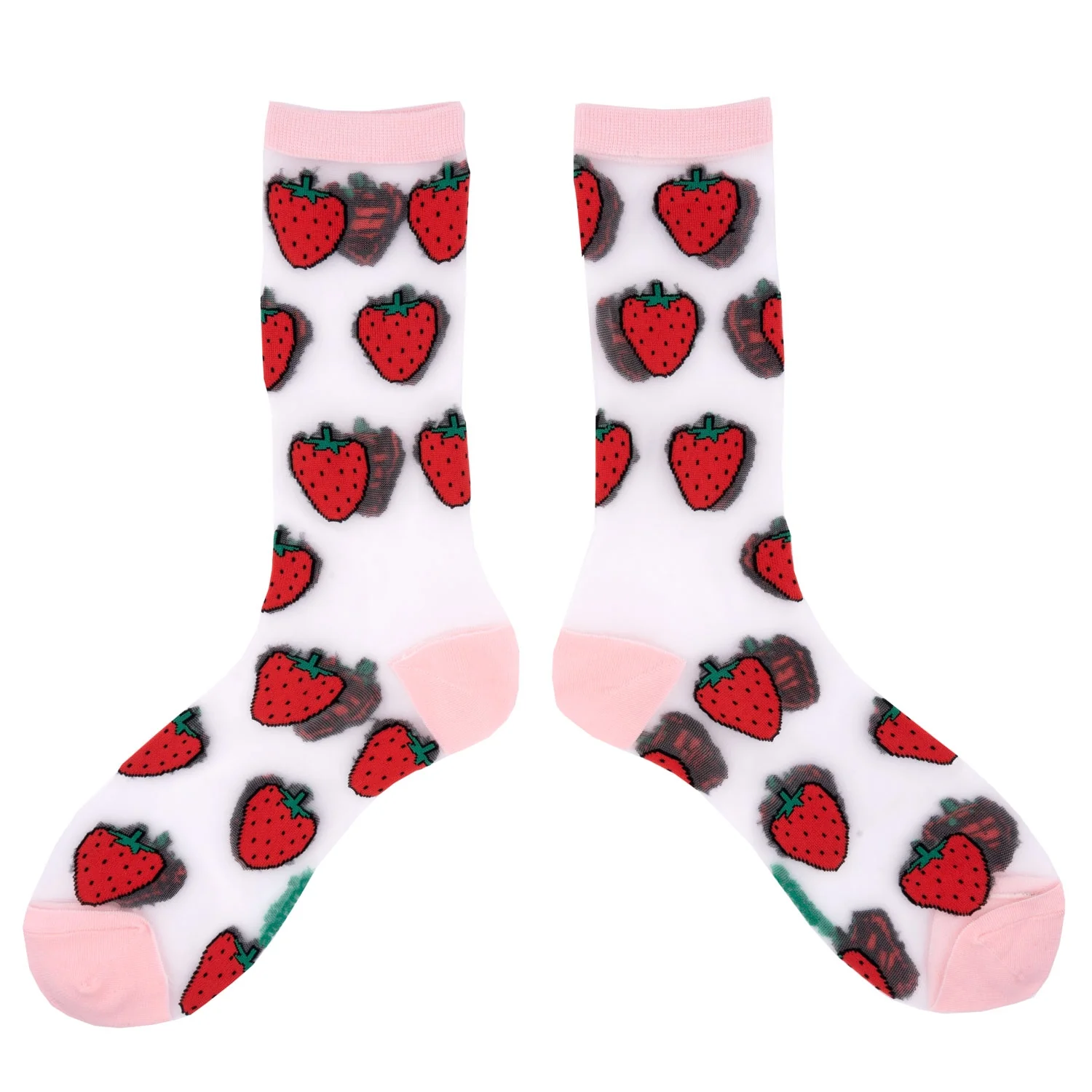 Chaussettes transparentes Fraise - Image 5