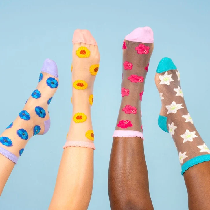 Chaussettes transparentes Tournesol - Image 3