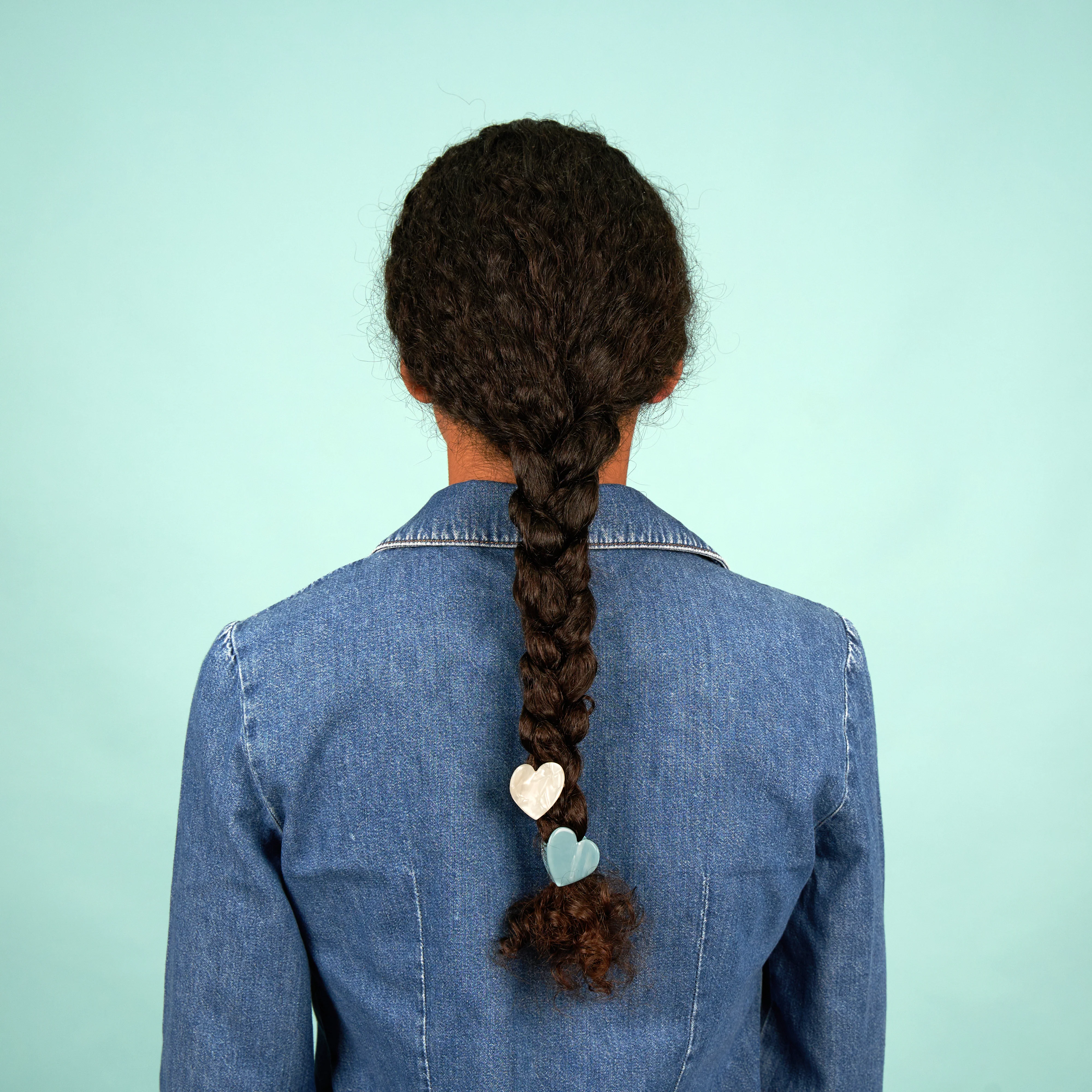 Mini pince à cheveux Coeur Blanc - Image 2