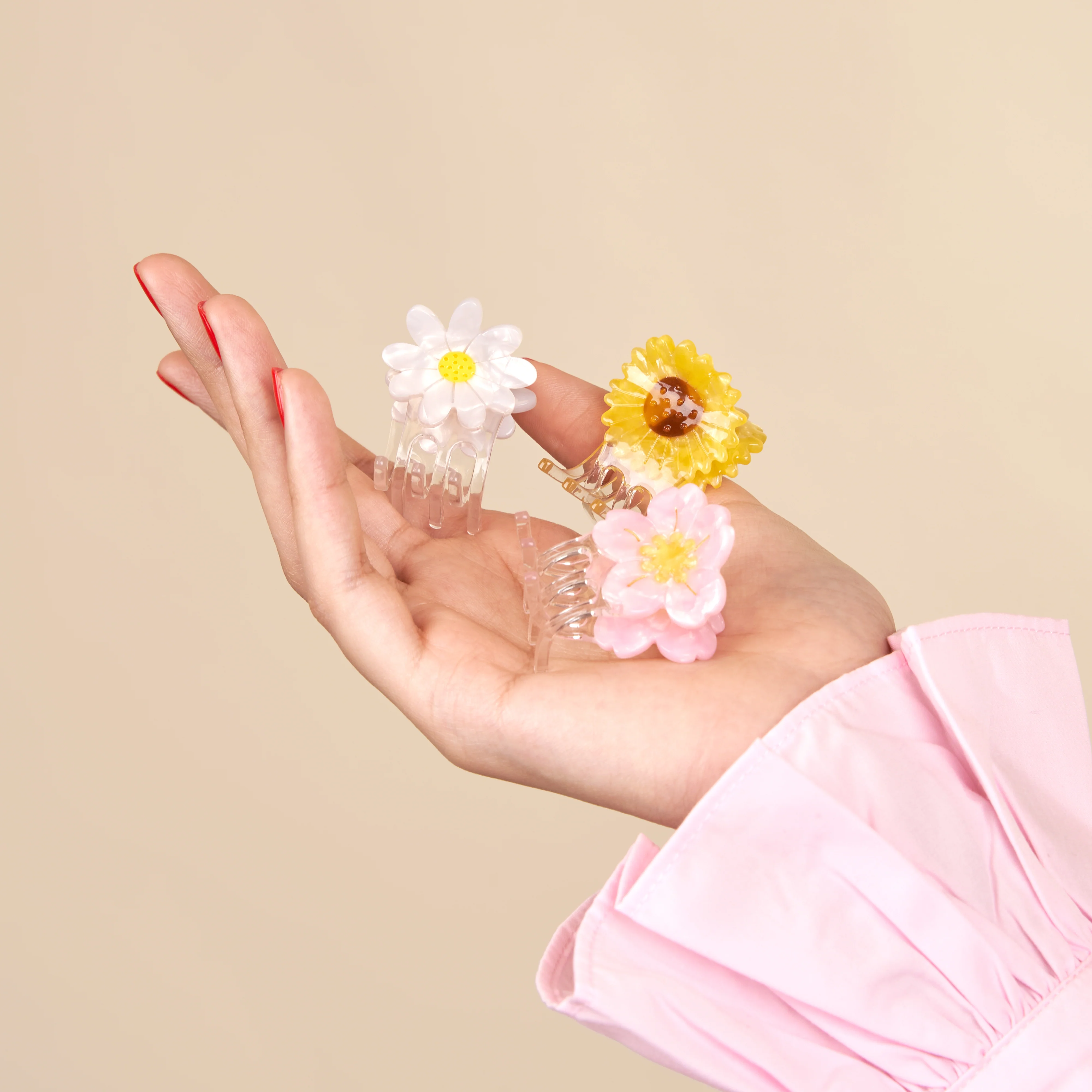 Mini pince à cheveux Pâquerette - Image 5