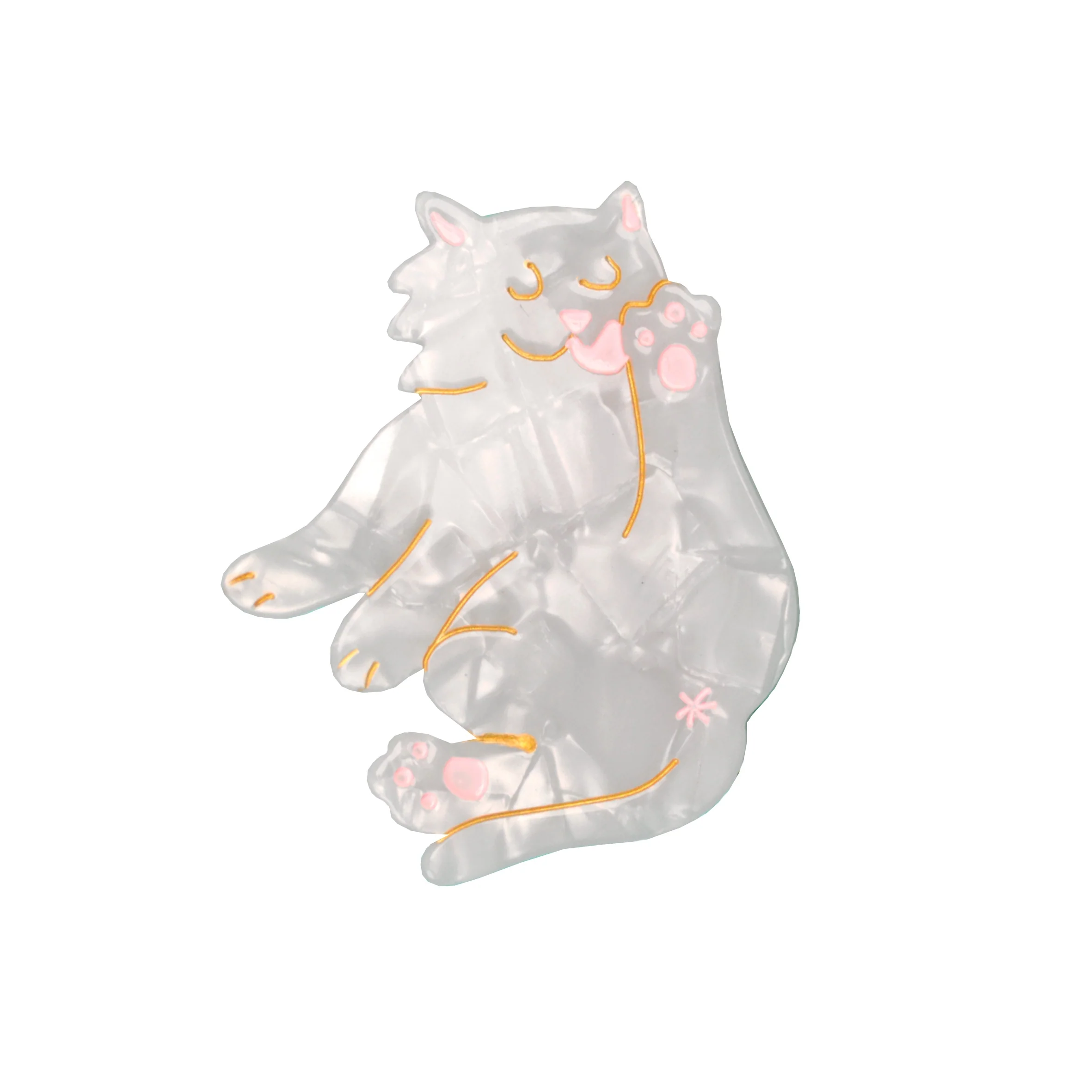 Pince à cheveux Chat Blanc - Image 4