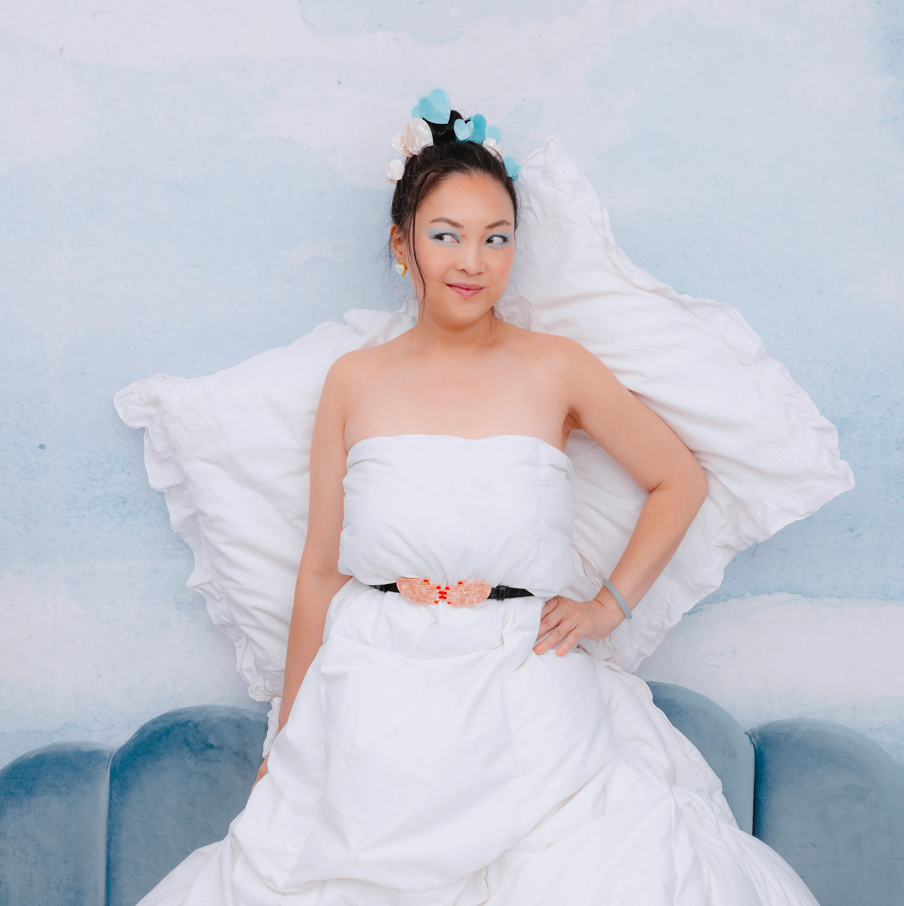 Pince à cheveux Coeur Blanc - Image 4