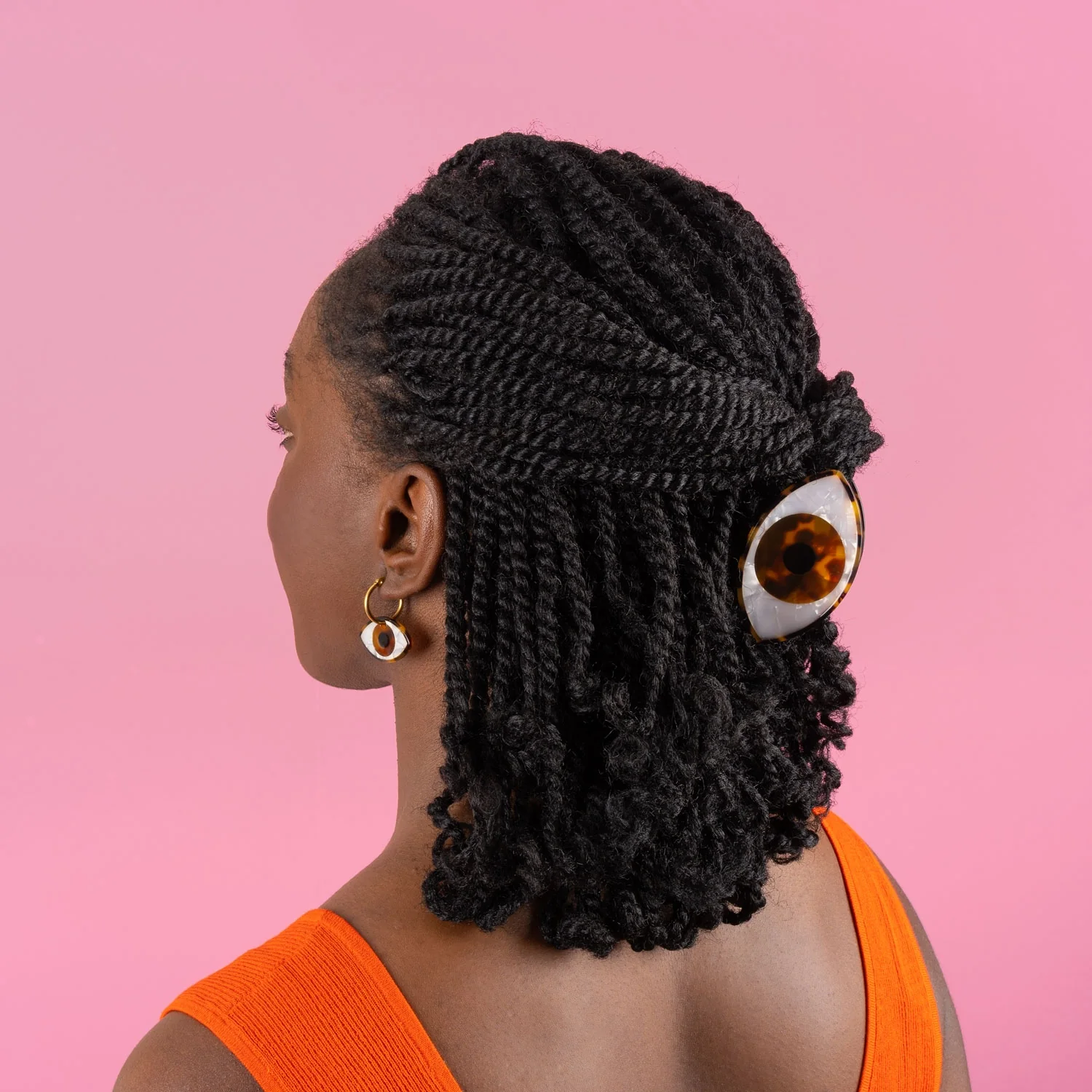 Pince à cheveux Oeil - Marron - Image 3