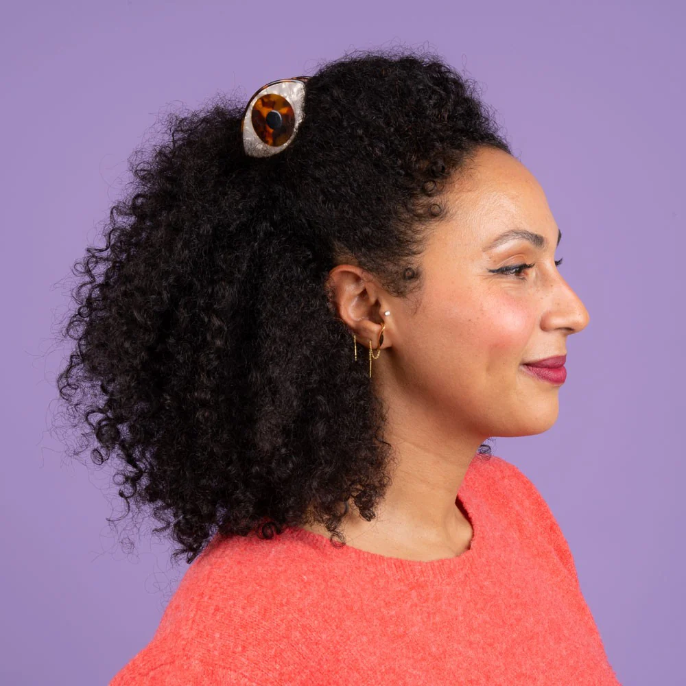 Pince à cheveux Oeil - Marron - Image 5