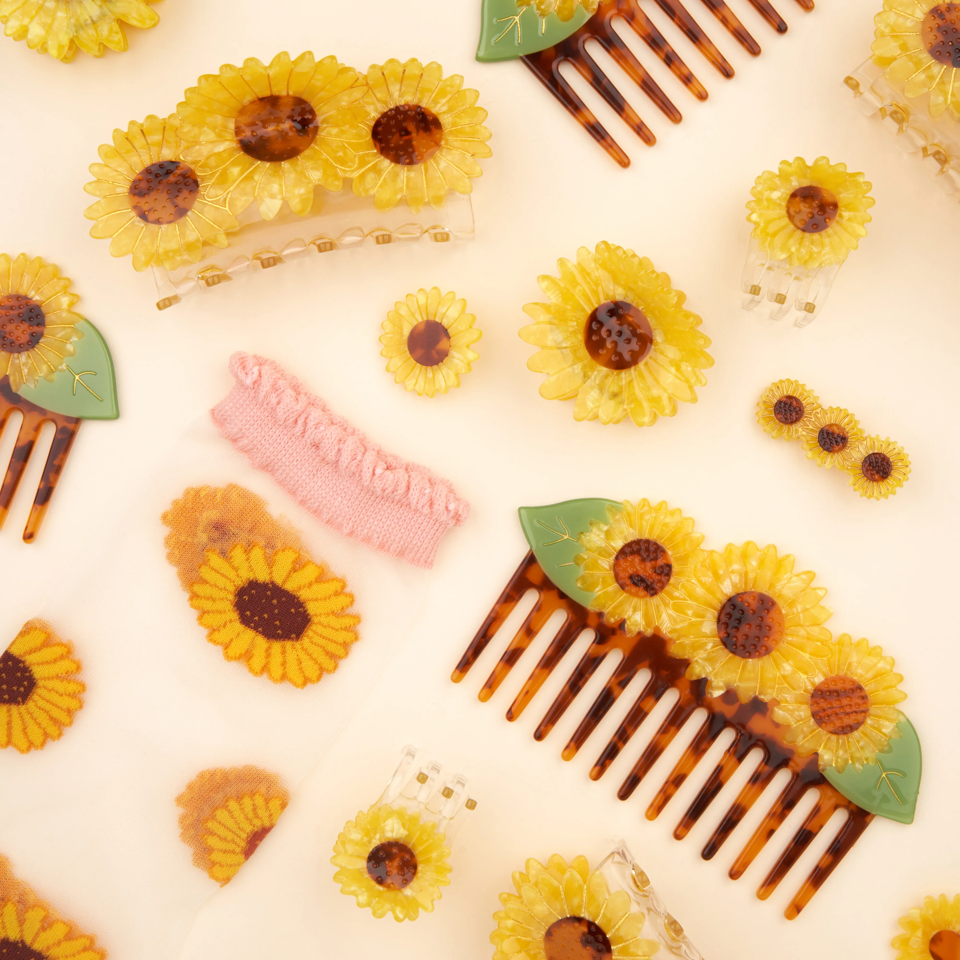 Pince Ă cheveux Trio Tournesols - Image 5