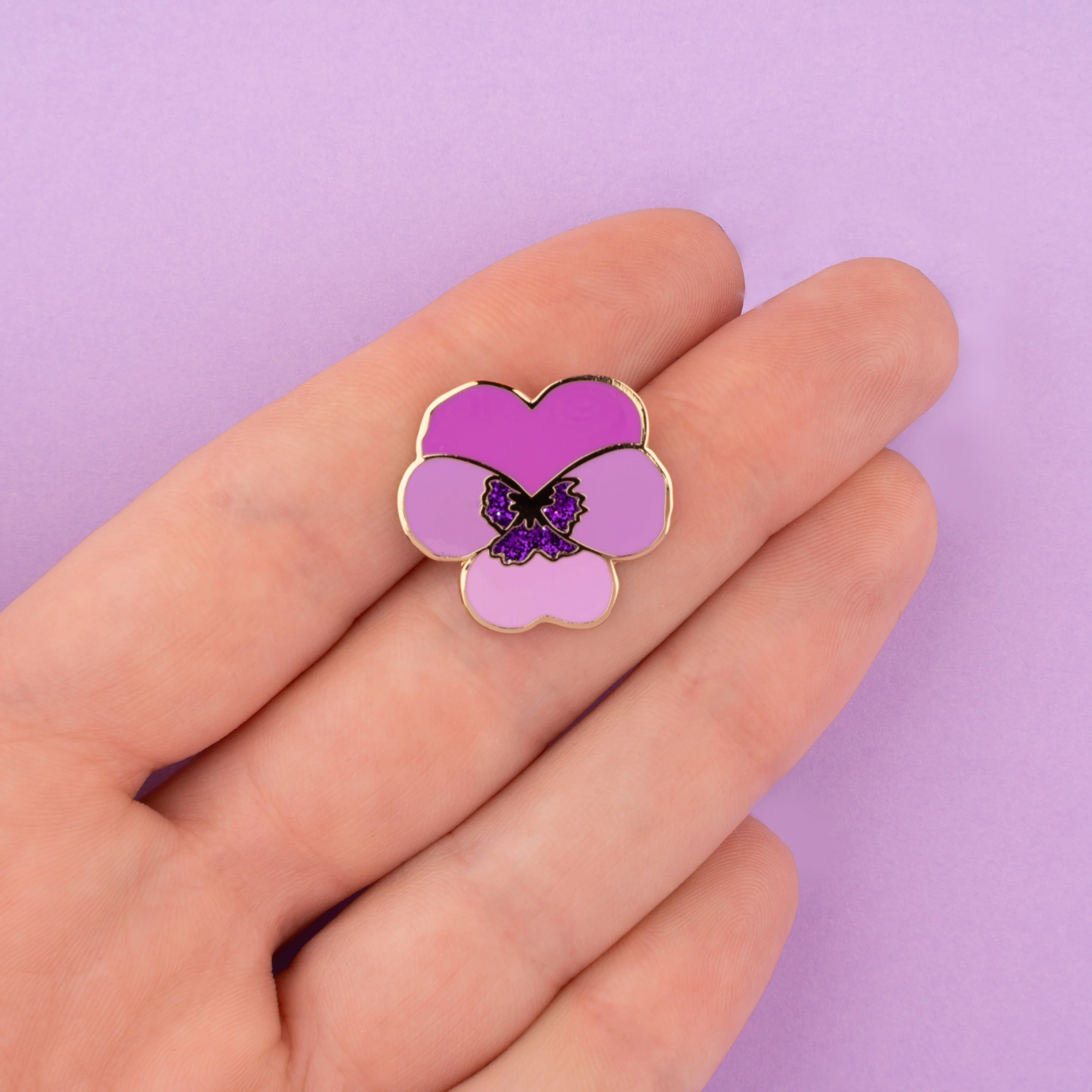 Pin's Pensée Mauve - Image 2