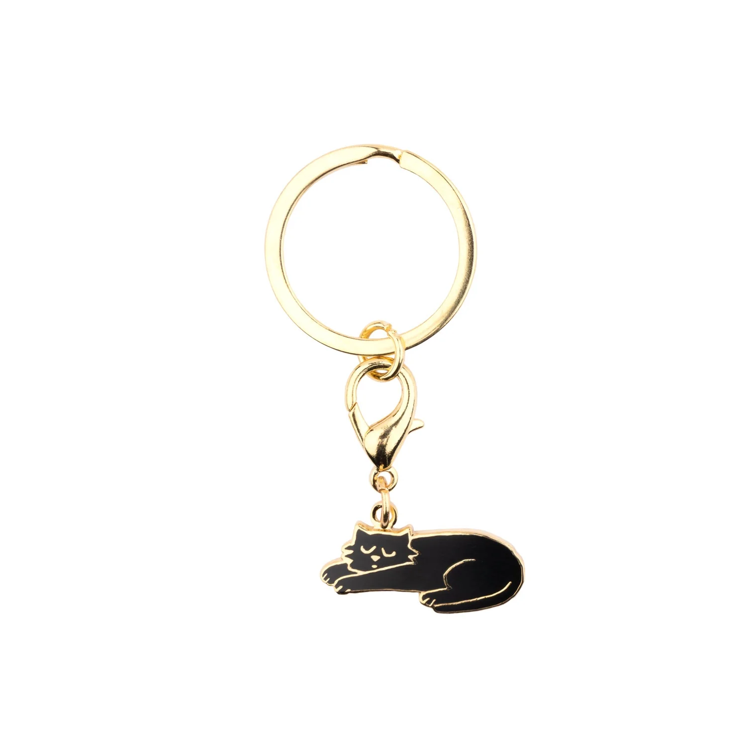Porte-clé - Médaille Chat Noir - Image 3